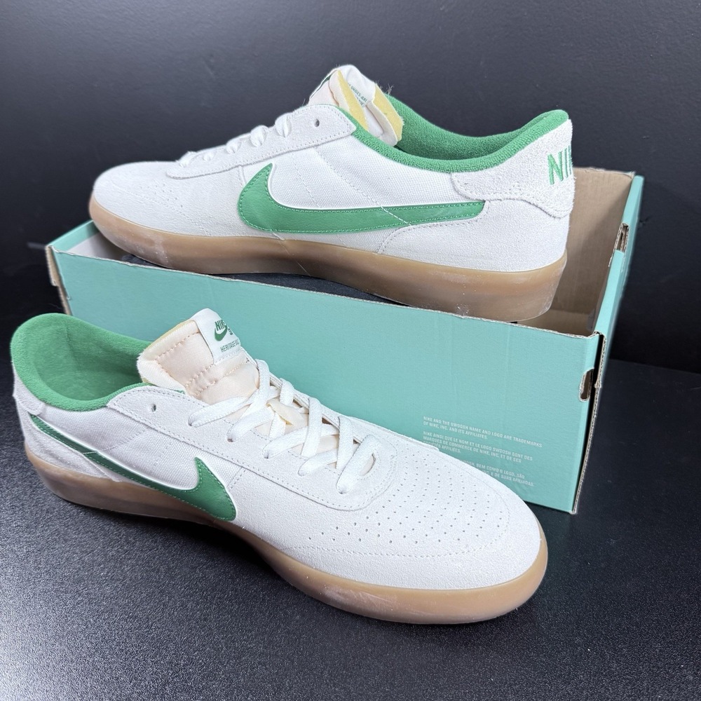 Nike Heritage Vulc SB Lucky Green Gum Sneakers Retro CD5010-101 Mens Size 12 - Picture 4 of 14